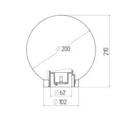 Светильник садово-парковый Svet Анелма черный 210 мм E27 60 Вт IP44 (1200-00440/5421) - фото 2