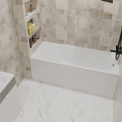 Панель фронтальная для ванны акриловой Ollie/Monck 170х56,5 см белая (02ол17) - фото 3