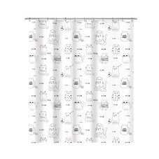 Штора для ванны Fora Cats 1800х1800 мм полиэстер белая (FOR-PH-CATS)