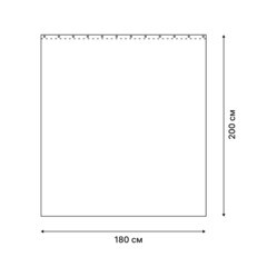 Штора для ванны Fora Ice 2000х1800 мм PEVA белая (FOR-EV18) - фото 2