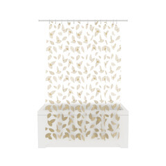 Штора для ванны Fora Botanica Gold 2000х1800 мм PEVA золотая (FOR-PV02) - фото 4