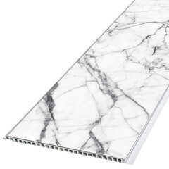 Панель ПВХ 250х2700х8 мм Кронапласт бесшовная цифровая печать марвин белый соло 2,7 кв.м (4 шт.) - фото 2