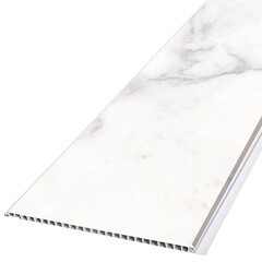 Панель ПВХ 250х2700х8 мм Кронапласт бесшовная цифровая печать натуральный мрамор белый 1,35 кв.м (2 шт.) - фото 2