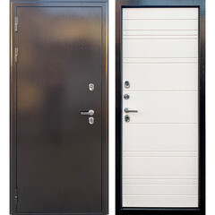 Изображение товара Дверь входная с терморазрывом Дверной континент Термаль Люкс левая антик медь - белый 960х2050 мм