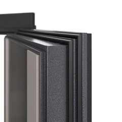 Дверь входная Torex Талса Скай правая крема - черная шагрень с зеркалом 950х2050 мм - фото 6