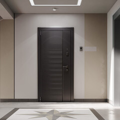 Дверь входная Torex Талса Скай левая крема - черная шагрень с зеркалом 950х2050 мм - фото 15