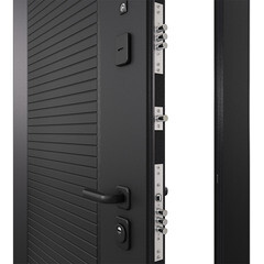 Дверь входная Torex Талса Скай левая крема - черная шагрень с зеркалом 950х2050 мм - фото 13