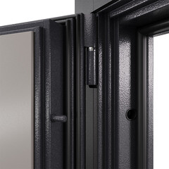 Дверь входная Torex Талса Скай левая крема - черная шагрень с зеркалом 950х2050 мм - фото 8