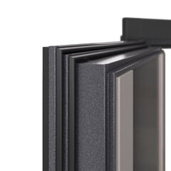 Дверь входная Torex Талса Скай левая крема - черная шагрень с зеркалом 950х2050 мм - фото 6