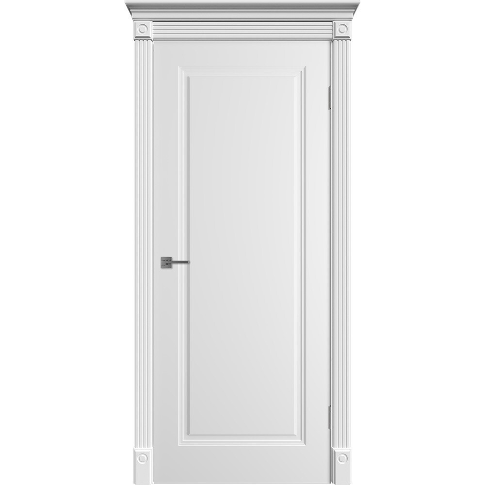 Изображение товара Межкомнатная дверь Норра 1 600х2000 мм глухая эмаль белая с замком