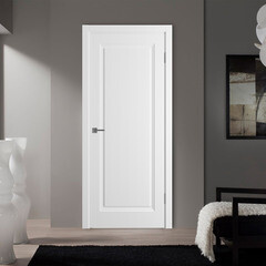 Дверь межкомнатная Норра 1 600х2000 мм эмаль белая глухая с замком и петлями - фото 5