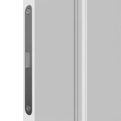 Дверь межкомнатная Норра 2 700х2000 мм эмаль белая глухая с замком и петлями - фото 3