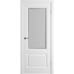 Дверь межкомнатная Норра 2 800х2000 мм эмаль белая со стеклом с замком и петлями - фото 6