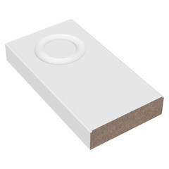 Изображение товара Наличник банкетка Норра 85х22х160 мм эмаль белый фигурный (1 шт.)