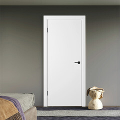 Дверь межкомнатная Ньюта 600х2000 мм эмаль белая глухая - фото 2