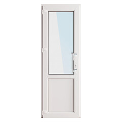 Изображение товара Металлопластиковая дверь VEKA 2050х800 мм алюминиевый порог белая левая стеклопакет