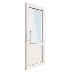 Металлопластиковая дверь VEKA 2050х800 мм алюминиевый порог белая правая стеклопакет - фото 3