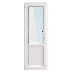 Металлопластиковая дверь VEKA 2050х900 мм алюминиевый порог белая левая стеклопакет - фото 1