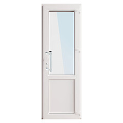 Металлопластиковая дверь VEKA 2050х900 мм алюминиевый порог белая правая стеклопакет - фото 1