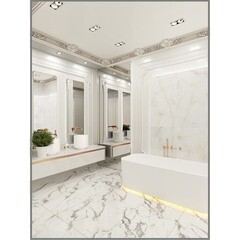 Керамогранит NT Ceramic Marmo белый полированный 1200х600х9 мм (2 шт.=1,44 кв.м) - фото 20