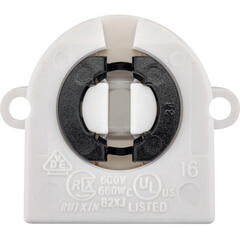 Изображение товара Патрон для лампы G13 Duwi ПВХ 60 Вт IP20 торцевой белый (24663 3)