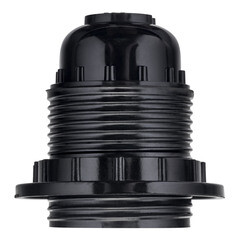 Изображение товара Патрон для лампы Е27 Duwi ПВХ 60 Вт IP20 с кольцом черный (24610 7)