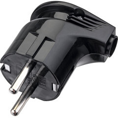 Изображение товара Вилка угловая с заземлением 16 А 230 В Düwi черная (30470 8)