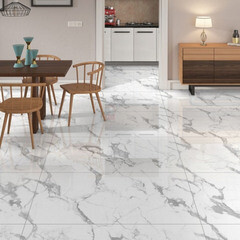 Керамогранит NT Ceramic Marmo белый полированный 1200х600х9 мм (2 шт.=1,44 кв.м) - фото 16