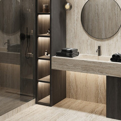 Керамогранит Buono Ceramica Stones бежевый 1200х600х8,5 мм (2 шт.=1,44 кв.м) - фото 11