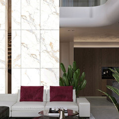 Керамогранит Buono Ceramica Marble белый полированный 1200х600х8,5 мм (2 шт.=1,44 кв.м) - фото 13