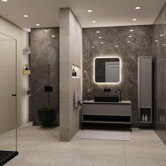 Керамогранит Lavelly Urban Lines серый матовый 800х800х9 мм (2 шт.=1,28 кв.м) - фото 2