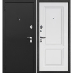 Изображение товара Дверь входная Ferroni Классика левая букле черный - эмалит белый 960х2050 мм