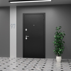 Дверь входная Ferroni Классика левая букле черный - эмалит белый 860х2050 мм - фото 3