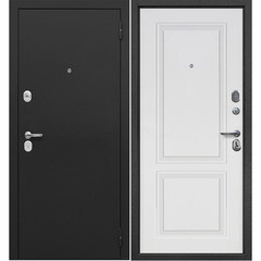 Изображение товара Дверь входная Ferroni Классика правая букле черный - эмалит белый 860х2050 мм