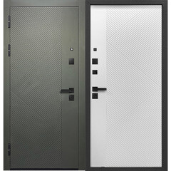 Дверь входная Ferroni Smart 1 левая сатин зеленый - эмалит белый 960х2050 мм с электронным замком - фото 12