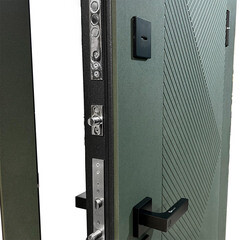 Дверь входная Ferroni Smart 1 левая сатин зеленый - эмалит белый 960х2050 мм с электронным замком - фото 8