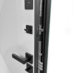 Дверь входная Ferroni Smart 1 левая сатин зеленый - эмалит белый 960х2050 мм с электронным замком - фото 9