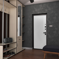 Дверь входная Ferroni Smart 1 левая сатин зеленый - эмалит белый 960х2050 мм с электронным замком - фото 7