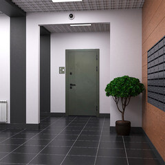 Дверь входная Ferroni Smart 1 левая сатин зеленый - эмалит белый 960х2050 мм с электронным замком - фото 6