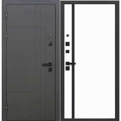 Дверь входная Ferroni Smart 4 левая муар графит серый - эмалит белый 860х2050 мм с электронным замком - фото 10