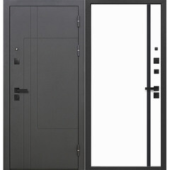 Дверь входная Ferroni Smart 4 правая муар графит серый - эмалит белый 860х2050 мм с электронным замком - фото 10
