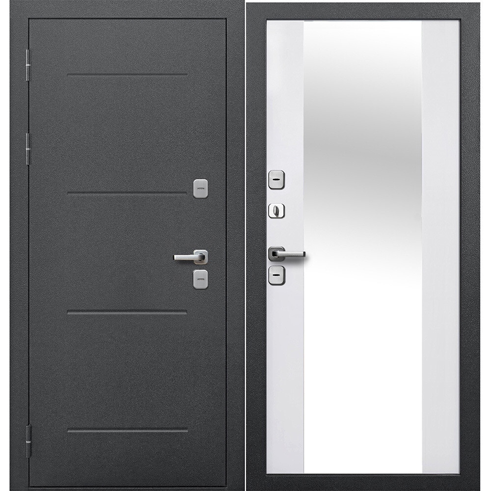 Изображение товара Дверь входная с терморазрывом Ferroni Isoterma левая антик серебро 960x2050 мм