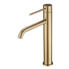 Смеситель для раковины высокий Swedbe Select однорычажный золото (2715GO) - фото 1