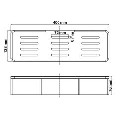 Полка для ванной Swedbe Select 400х128х76 мм металл золото (9817GO) - фото 3