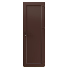 Металлопластиковая дверь VEKA 2050х600 мм алюминиевый порог коричневая правая глухая - фото 3