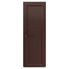 Металлопластиковая дверь VEKA 2050х800 мм алюминиевый порог коричневая правая глухая - фото 3