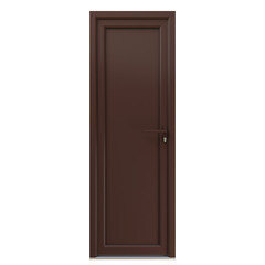 Изображение товара Металлопластиковая дверь VEKA 2050х700 мм алюминиевый порог коричневая правая глухая