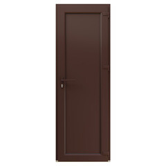 Металлопластиковая дверь VEKA 2050х700 мм алюминиевый порог коричневая правая глухая - фото 3