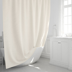 Штора для ванны Fixsen Linum 2000х1800 мм полиэстер бежевая (1535А) - фото 5