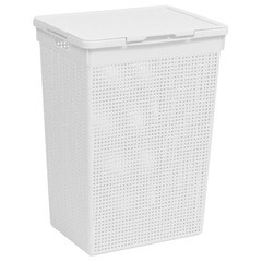 Изображение товара Корзина для белья Violet Лофт 615х450х260 мм 50 л белая (5650006)